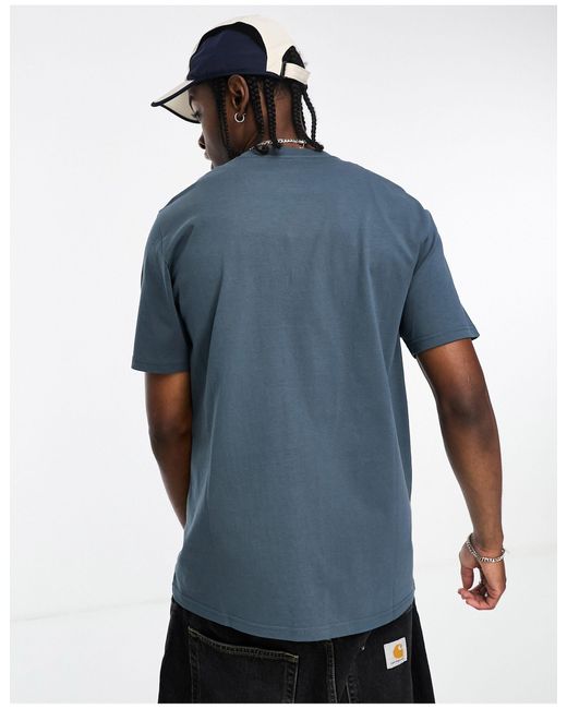 Carhartt – es t-shirt mit tasche in Blue für Herren