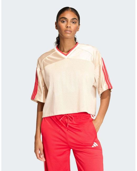 Adidas Originals Red Stadium Mesh T-shirt