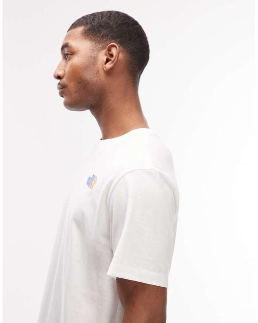 The North Face White Bubble Logo Backprint T-Shirt for men