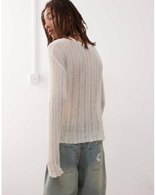 Collusion Natural Knitted Lightweight Jumper for men