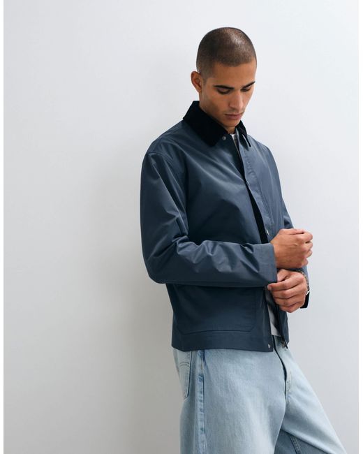 ASOS Blue Oversized Barn Jacket for men