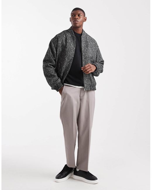 ASOS Black Bomber for men