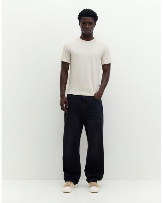 Pull&Bear Pull & bear – basic – slim-fit-t-shirt in White für Herren