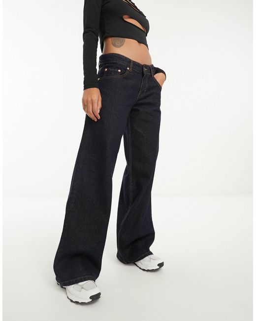 Motel Blue Extra Wide Low Rise Jeans