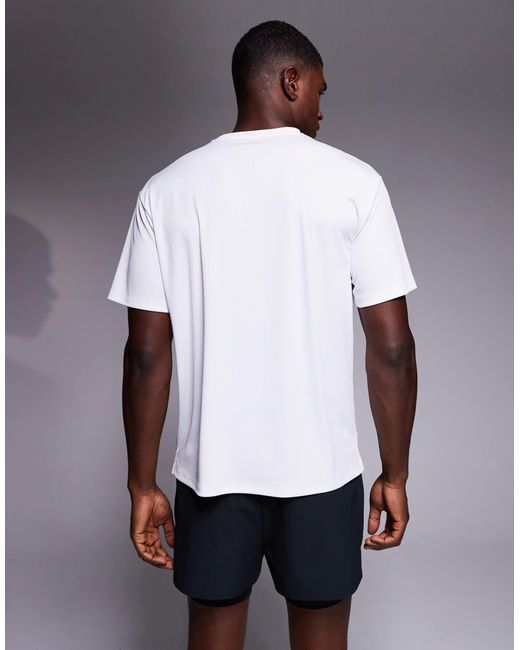 4505 – lauf-t-shirt aus schnelltrocknendem netzstoff in White für Herren