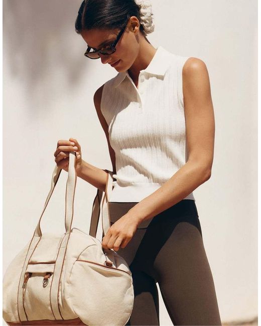 Borsa Bowling di Oysho in Natural