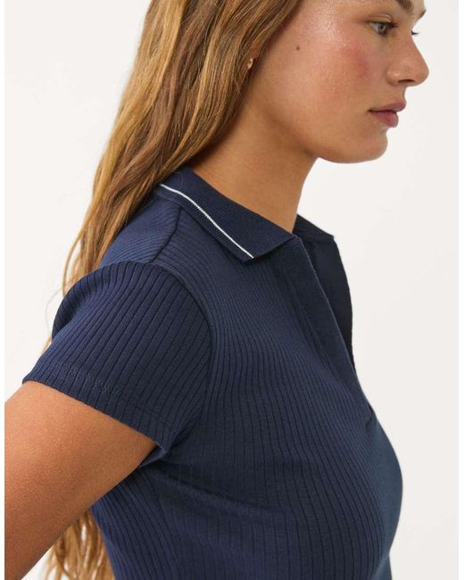 Polo Basic di Stradivarius in Blue