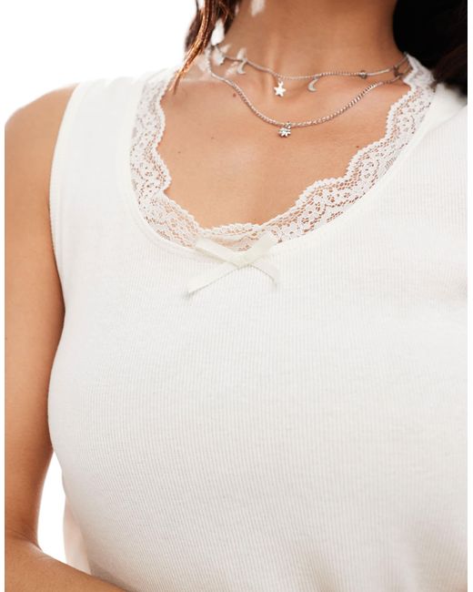 Threadbare White – baumwoll-pyjama