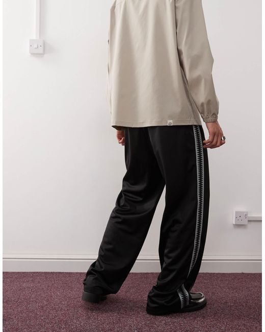 Weekday White Wide Leg Sweatpants With Side Tape Details for men