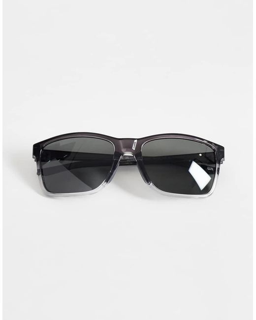 Under Armour Sunglasses Metallic Under Armour Hustle Xl Rectangular Sunglasses With Lenses