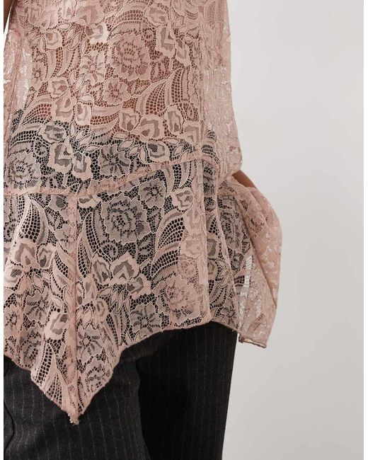Mango Natural Longline Lace Cami