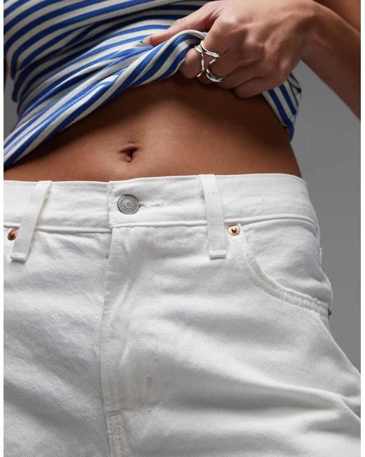 Levi's Gray Levis Ribcage Distressed Shorts