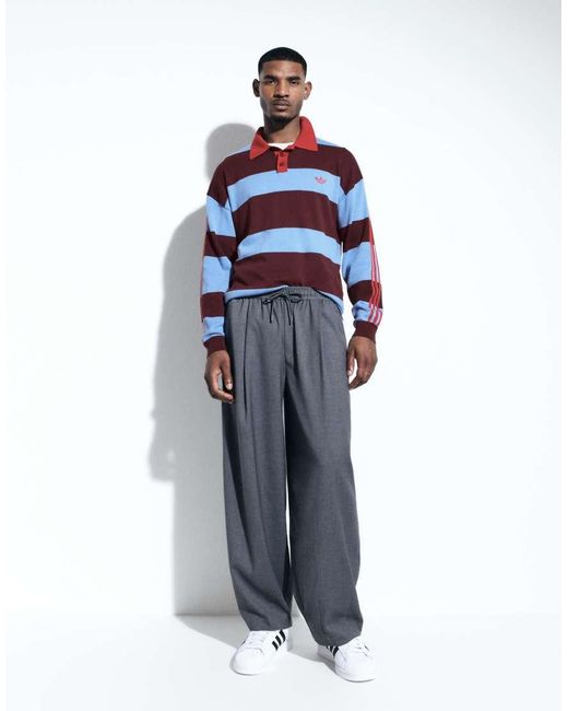 adidas Originals x ASOS Red Knit Rugby Polo Shirt for men
