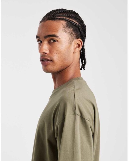 ASOS Natural Essentials 2 Pack Oversized T-Shirts for men