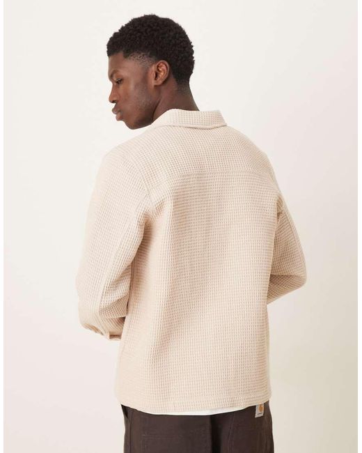 ASOS Natural Relaxed Textured Shirt for men