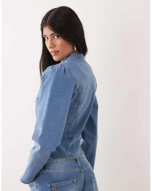 Miss Selfridge Blue Denim Military Drummer Jacket