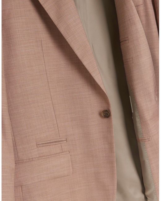 River Island Pink Slim Fit Textured Suit Jacket for men