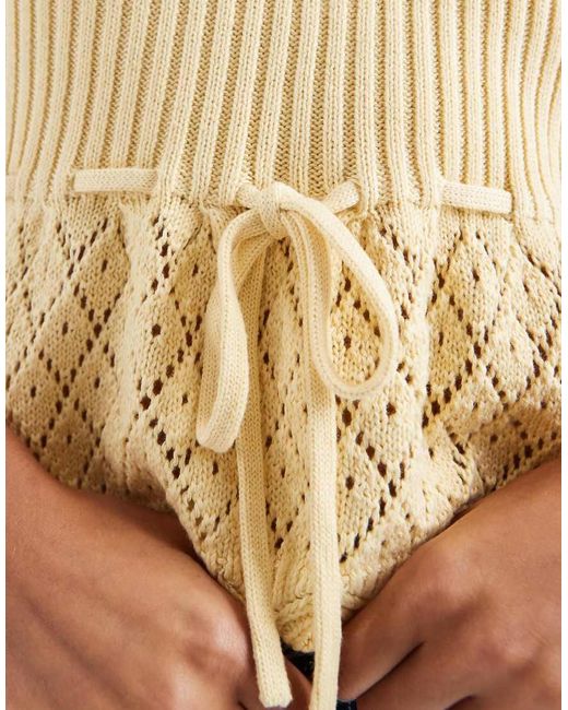 New Look Blue Knitted Peplum Singlet