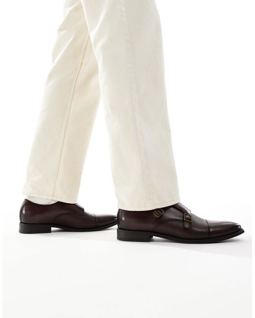 Schuh White Rocky Double Strap Monk Shoes for men