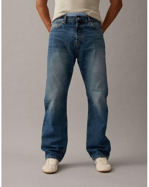 Weekday Blue Space Relaxed Fit Straight Leg Jeans for men