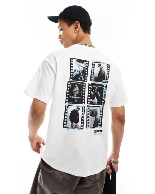 Carhartt White Contact Sheet Backprint T-shirt for men