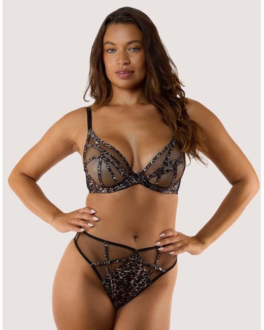 Playful Promises Brown Ramona Leopard High Waist Thong