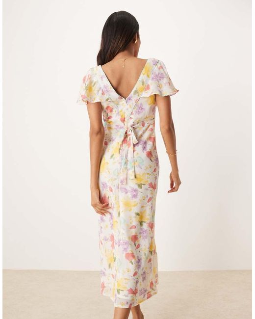 ASOS White Asos Design Maternity Seam Detail Midi Tea Dress