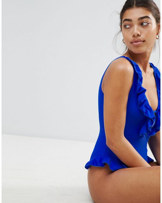 missguided ruffle swimsuit