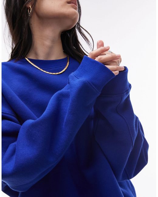 TOPSHOP Blue – hochwertiges sweatshirt