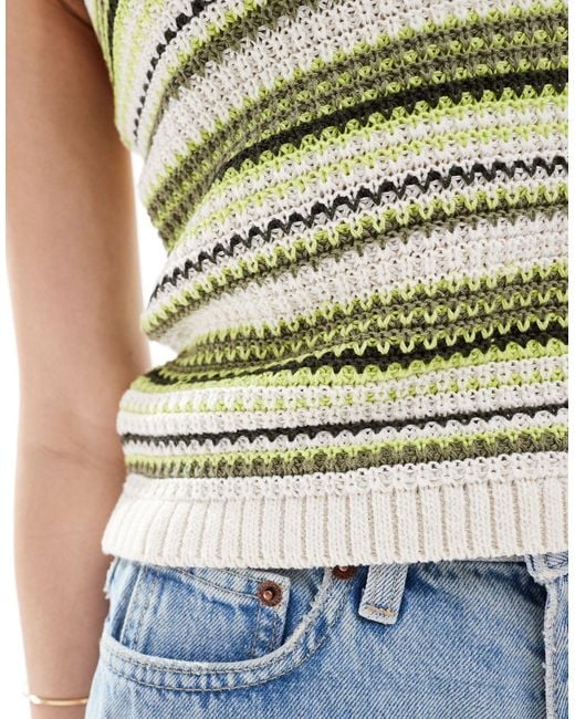 ONLY Green Knitted Halter Neck Top