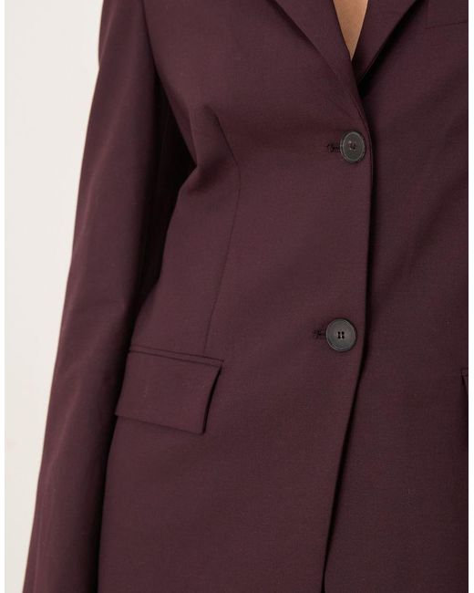 Mango Purple Capsule Wool Mix Tailored Blazer Co-Ord