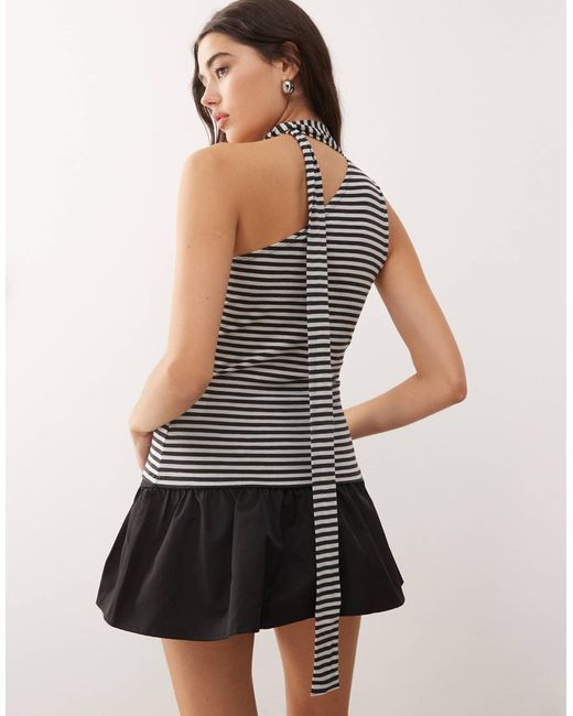 Weekday White One Shoulder Halter Top
