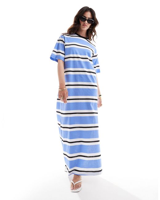 ASOS Blue Oversized Midaxi T-shirt Dress