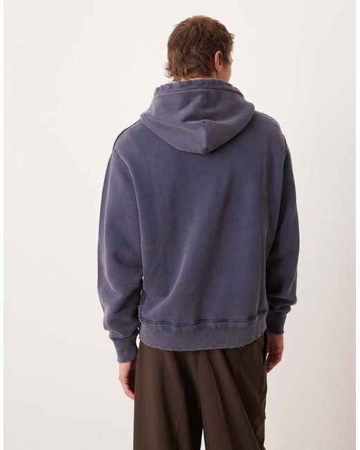 Abercrombie & Fitch Blue Front Graphic Hoodie for men