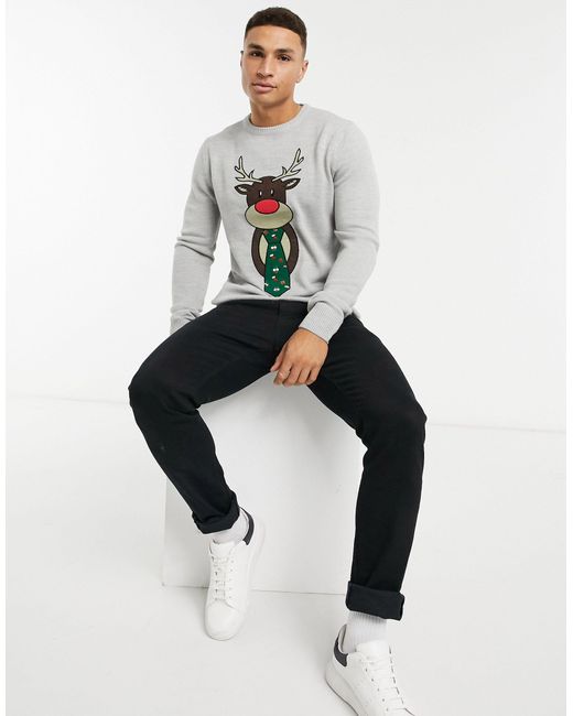 brave soul reindeer christmas jumper