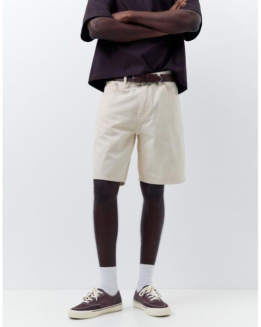 Pull&Bear Blue Standard Denim Bermuda Shorts for men