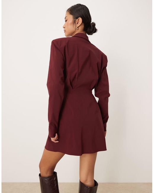 ASOS Red Cinched Blazer Mini Dress
