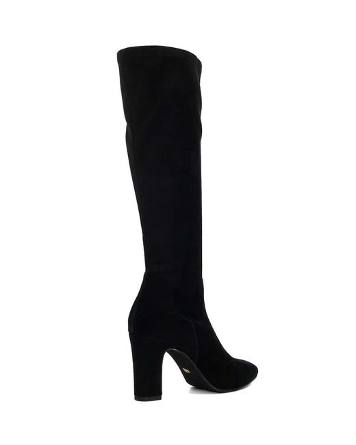 Dune Black Simple Suede Boots Shoe