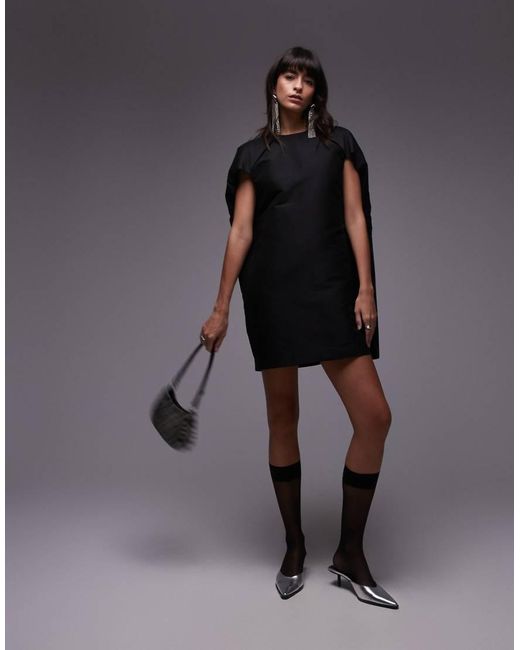 ARKET Mini-Jurk Met Cape in het Black