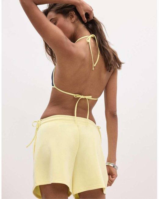Stradivarius Natural Soft-touch Shorts With Darts