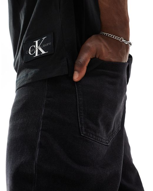 Calvin Klein – oversize-t-shirt in Black für Herren
