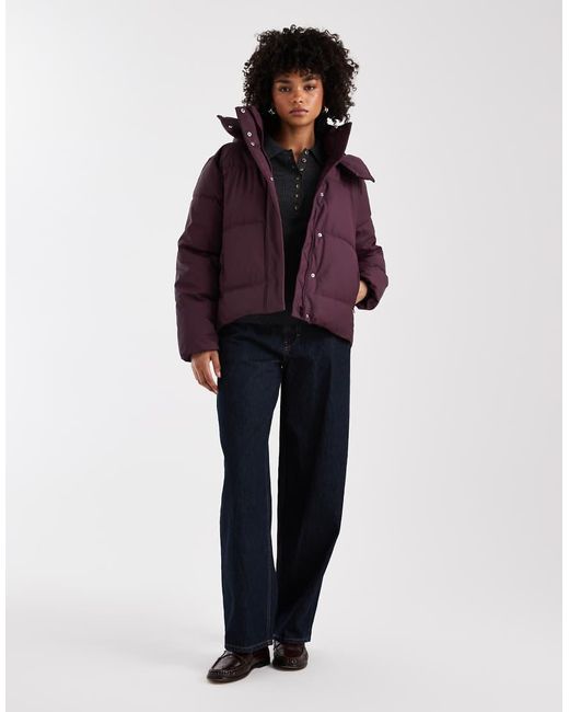 Vero Moda Purple Short Coated Padded Jacket