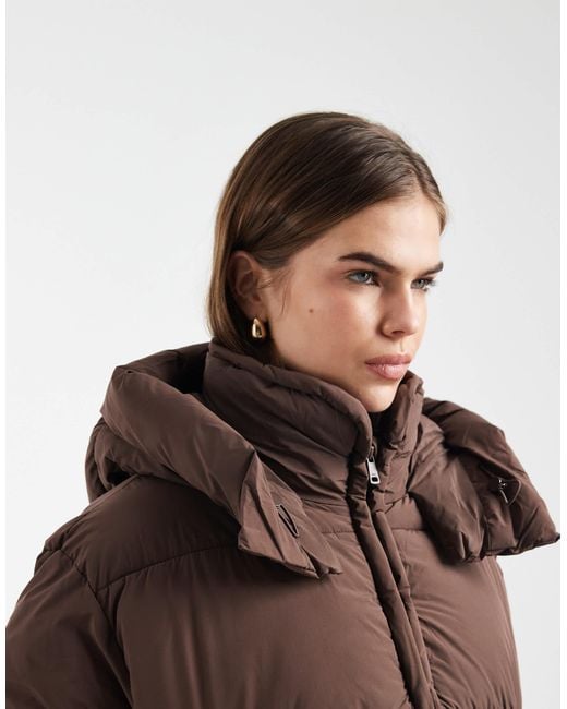 ONLY Black Hooded Puffer Jacket