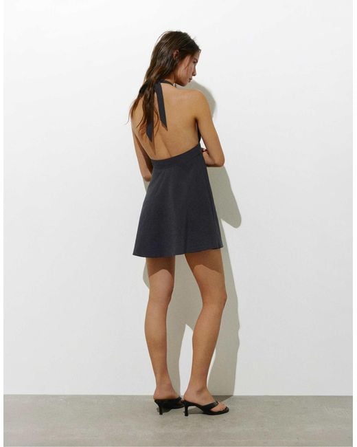 Robe courte dos nu Pull&Bear en coloris Blue