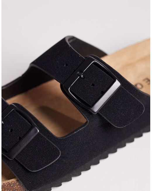 SEQWL Black Olsen Sandals With Buckles