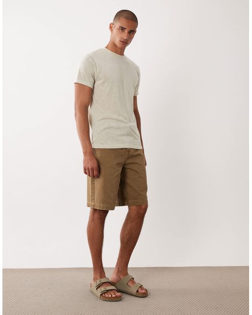 ASOS – regular-fit-t-shirt in Natural für Herren