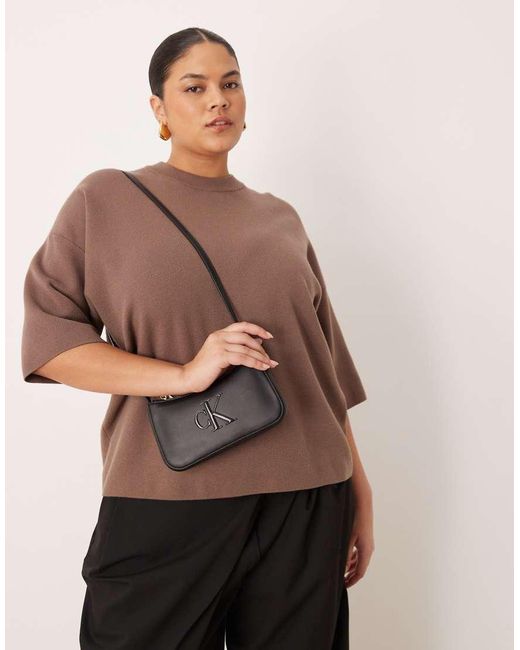 Calvin Klein Brown Jeans Mini Logo Bag