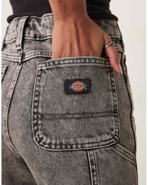 Dickies Gray Carpenter Regular Fit Denim Shorts