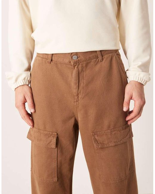 ASOS Natural baggy Cargo Trouser for men