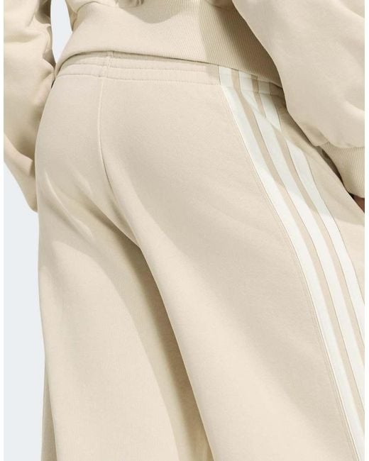 Adidas Originals Natural Adidas Kit 3-Stripes Wide Pant